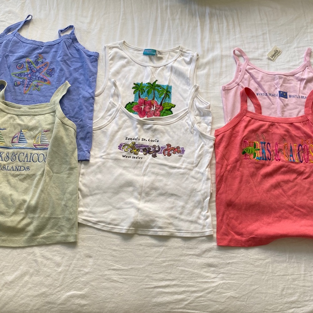 vintage tourist tank top bundle XL and L